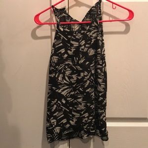 Black and white print summer blouse